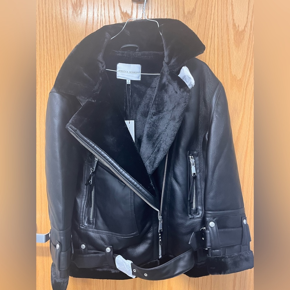 Rebecca Minkoff Black Leather Biker Jacket